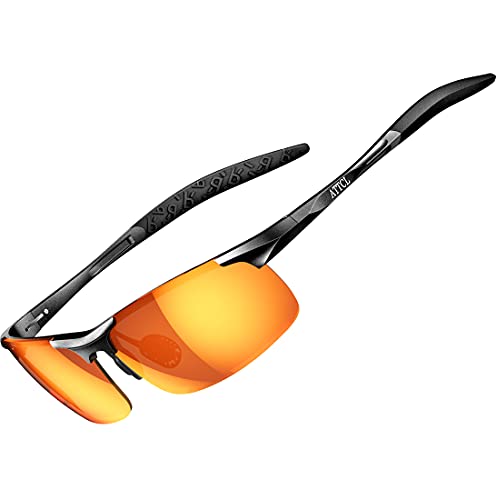 JOLLYNOVA Men's Fashion Driving Polarized Sunglasses for Men - Al-Mg metal Ultralight Frame