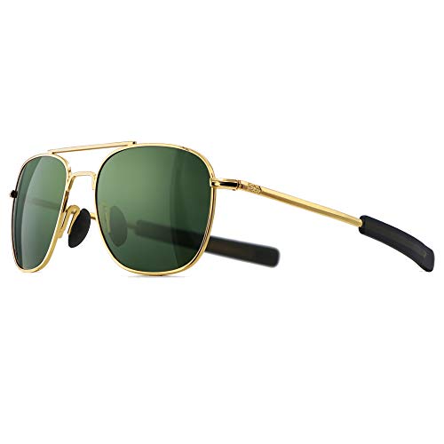 JOLLYNOVA Men's Military Style Polarized Pilot Aviator Sunglasses Bayonet Temples