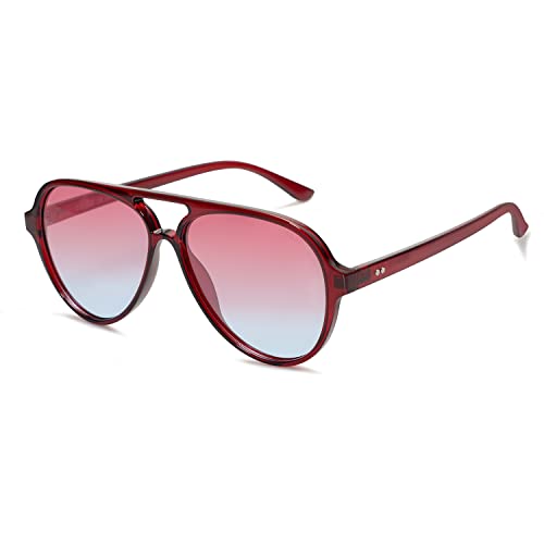 Jollynova Retro Polarized Aviator Sunglasses Womens Mens Classic Double Bridge Sun Glasses SJ2201