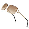 JOLLYNOVA Vintage Rectangle Sunglasses for Women,Trendy Rimless 90s UV400 Womens Y2K Shades SJ1178