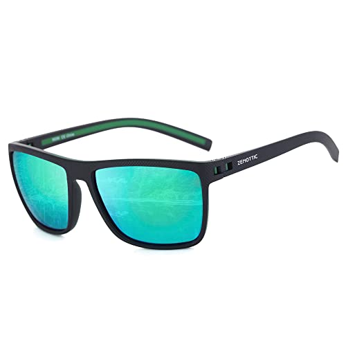JOLLYNOVA Polarized Sunglasses for Men Lightweight TR90 Frame UV400 Protection Square Sun Glasses