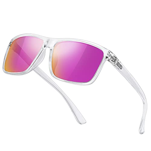 JOLLYNOVA Sunglasses Men Polarized Sunglasses for Mens and Womens,Black Retro Sun Glasses Driving Fishing UV400 Protection
