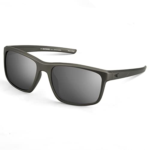 KastKing Toccoa Polarized Sport Sunglasses for Men and Women,Ideal fo, Frame:matte Dark Gray Metalic Frame / Lens: Smoke Mirror