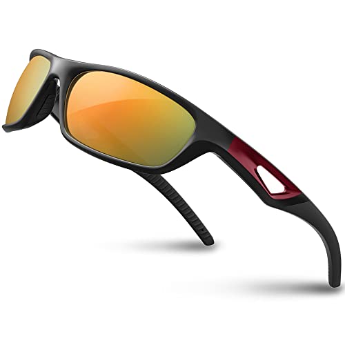 JOLLYNOVA Polarized Sports Sunglasses Driving shades For Men TR90 Unbreakable Frame RB831