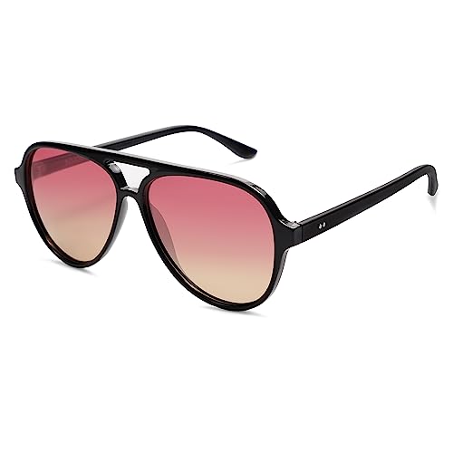Jollynova Retro Polarized Aviator Sunglasses Womens Mens Classic Double Bridge Sun Glasses SJ2201