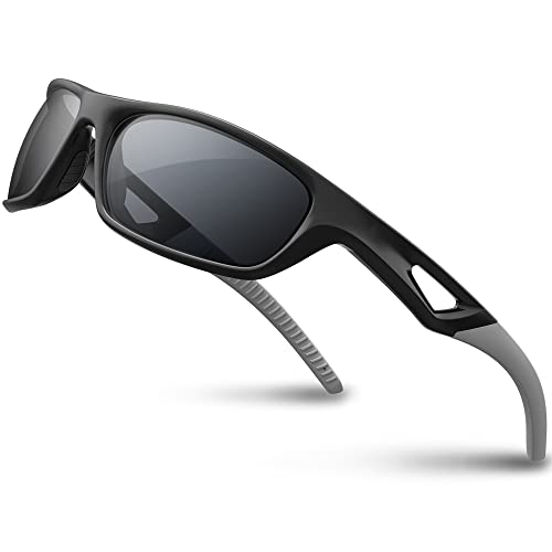 JOLLYNOVA Polarized Sports Sunglasses Driving shades For Men TR90 Unbreakable Frame RB831