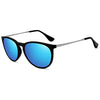 WOWSUN Polarized Sunglasses for Women Vintage Retro Round Mirrored Lens