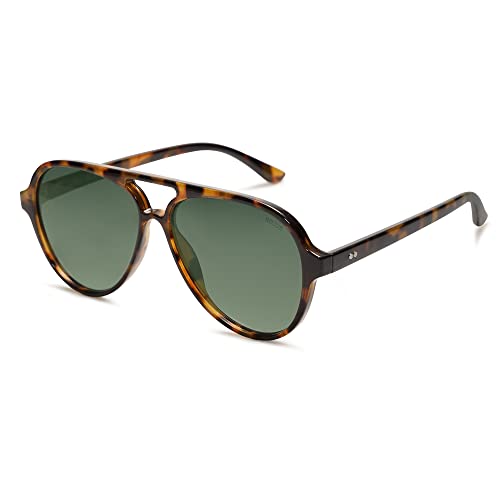 Jollynova Retro Polarized Aviator Sunglasses Womens Mens Classic Double Bridge Sun Glasses SJ2201