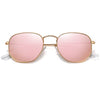 JOLLYNOVA Polarized Hexagon Sunglasses for Women Men Polygon Square Sun Glasses UV400 Protection Metal Frame