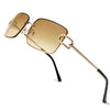 JOLLYNOVA Vintage Rectangle Sunglasses for Women,Trendy Rimless 90s UV400 Womens Y2K Shades SJ1178