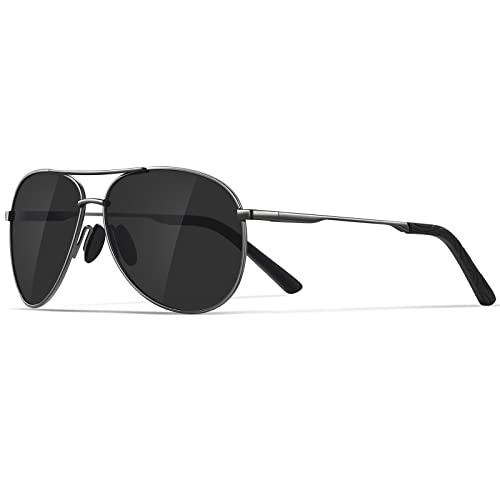 JOLLYNOVA Aviator Sunglasses for Men Polarized - Classic Oversized Shades Metal Mirror UV400 Protection Sport Sun Glasses