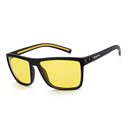 JOLLYNOVA Polarized Sunglasses for Men Lightweight TR90 Frame UV400 Protection Square Sun Glasses