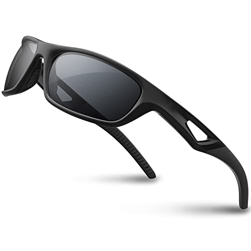 JOLLYNOVA Polarized Sports Sunglasses Driving shades For Men TR90 Unbreakable Frame RB831