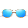 JOLLYNOVA Polarized Hexagon Sunglasses for Women Men Polygon Square Sun Glasses UV400 Protection Metal Frame