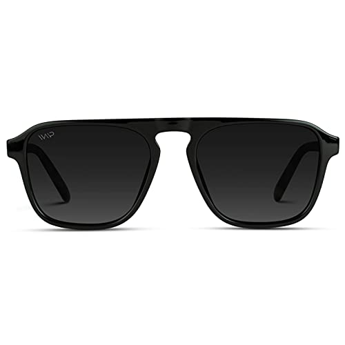 JOLLYNOVA Eyewear - Modern One Bridge Square Men Retro Polarized Aviator Sunglasses