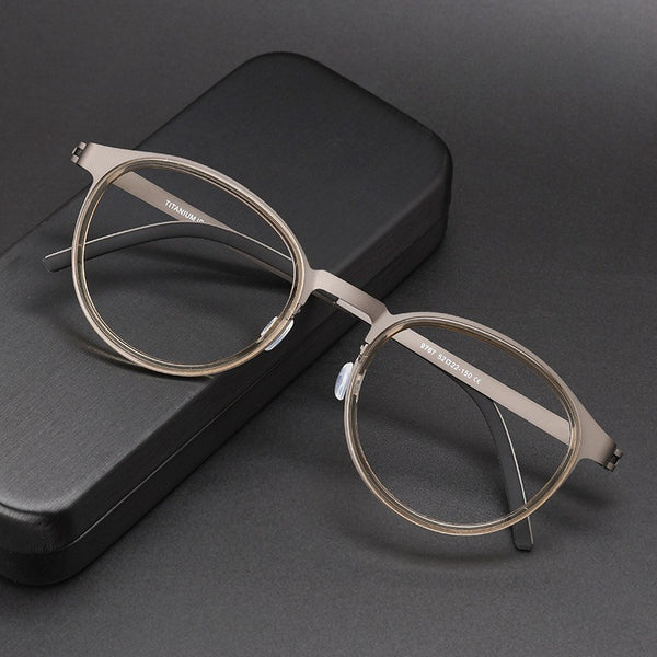 Carter Titanium Vintage Round Eyeglasses Frames
