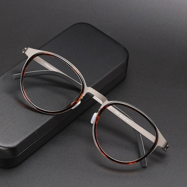 Carter Titanium Vintage Round Eyeglasses Frames