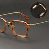 Japanese addition of the same style of Yong GMS-632 tortoiseshell color plate glasses frame square frame handmade titanium frame men's retro glasses frame