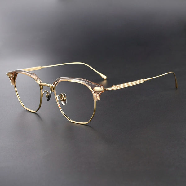 Pamela Retro Rectangle Titanium Eyeglasses Frame