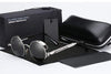 Men's Retro Round Metal HD Polarized Punk Steampunk Sunglasses