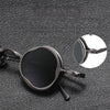 Zev Round Titanium Glasses Frame With Magnetic Sunglasses Clips