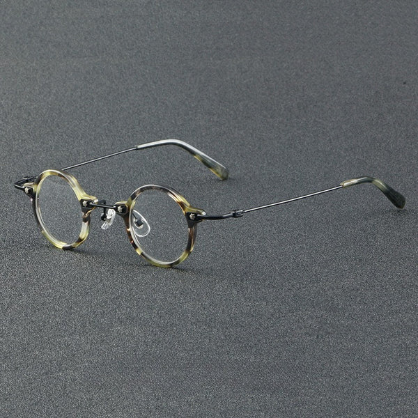 Tatsuo Retro Small Round Acetate Eyeglasses