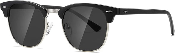 JOLLYNOVA Polarized Sunglasses For Women And Men Semi Rimless Frame Retro Sun Glasses AE0369