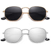 JOLLYNOVA Polarized Hexagon Sunglasses for Women Men Polygon Square Sun Glasses UV400 Protection Metal Frame
