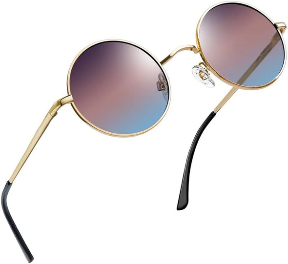 JOLLYNOVA Round Sunglasses for Women Men Circle Sun Glasses UV Protection