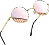 JOLLYNOVA Round Sunglasses for Women Men Circle Sun Glasses UV Protection