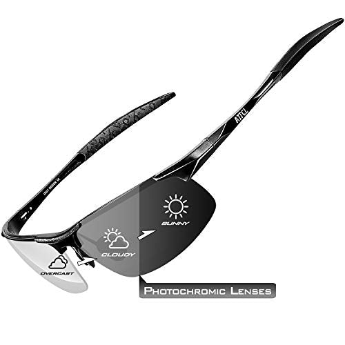 JOLLYNOVA Men's Fashion Driving Polarized Sunglasses for Men - Al-Mg metal Ultralight Frame