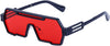 Retro Steampunk Sunglasses for Men Fashion Cool One Piece Irregular Metal Frame Sunglasses