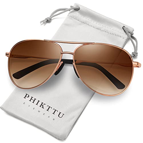 JOLLYNOVA Aviator Sunglasses for Men Polarized - Classic Oversized Shades Metal Mirror UV400 Protection Sport Sun Glasses