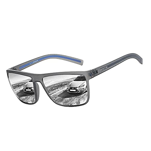 JOLLYNOVA Polarized Sunglasses for Men Lightweight TR90 Frame UV400 Protection Square Sun Glasses