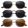 JOLLYNOVA Polarized Hexagon Sunglasses for Women Men Polygon Square Sun Glasses UV400 Protection Metal Frame