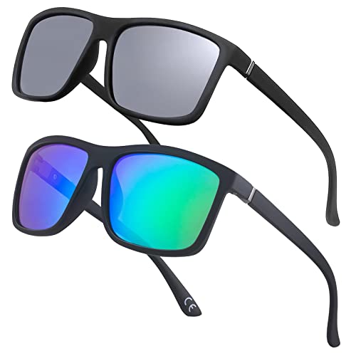 JOLLYNOVA Men's Sports Polarized Sunglasses Square Frame Glasses NP1007