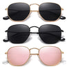 JOLLYNOVA Polarized Hexagon Sunglasses for Women Men Polygon Square Sun Glasses UV400 Protection Metal Frame