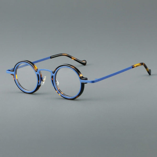 New plate small round frame glasses V17 retro eye frame metal flat light Danyang spot wholesale, can be equipped with reading glasses