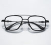 Nelly Business Square Titanium Double-bridge Glasses Frame