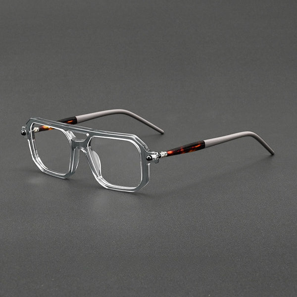 Parke Double-bridge Retro Acetate Eyeglasses Frame