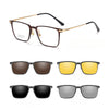 5-in-1 Titanium Glasses Frame With Magnetic Sunglasses Clips