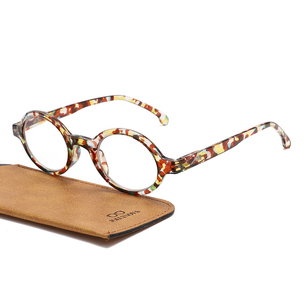 JollyNova HD7 Readers Crystal Clear Anti-Blue Light Oval Reading Glasses