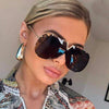 New Fashion One Piece Shield For Women Vintage Oversized Paw Sun Glasses