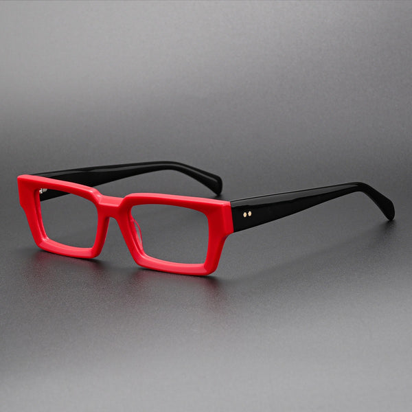 Piller Retro Rectangle Acetate Glasses Frame