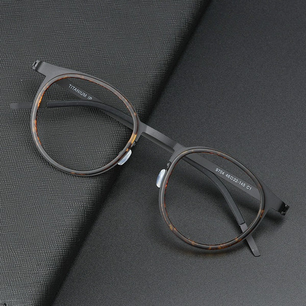 Carter Titanium Vintage Round Eyeglasses Frames
