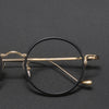 Violet Titanium Vintage Round Eyeglasses Frame