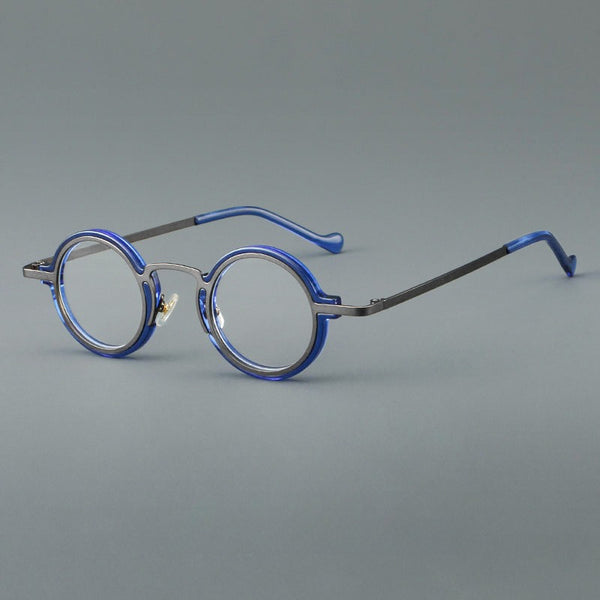 New plate small round frame glasses V17 retro eye frame metal flat light Danyang spot wholesale, can be equipped with reading glasses