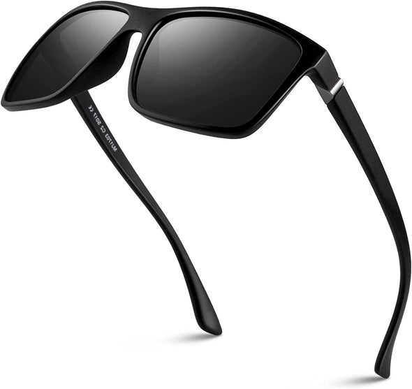 JOLLYNOVA Classic Horn Rimmed Semi Rimless Polarized Sunglasses for Men Women GQO6