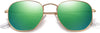 JOLLYNOVA Polarized Hexagon Sunglasses for Women Men Polygon Square Sun Glasses UV400 Protection Metal Frame