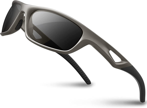 JOLLYNOVA Polarized Sports Sunglasses Driving shades For Men TR90 Unbreakable Frame RB831